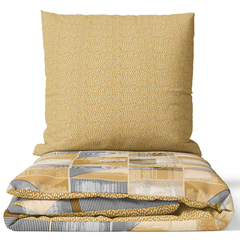 TR Jammy Patchwork Duvet Cover Set with Pillow Shams Included, 135 x 200 cm - 1 Pillowcase (80 x 80 cm)