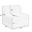 Espace minimaliste beige minimaliste, rembourré de mousse, aucun assemblage modulaire requis, confortable, convertible