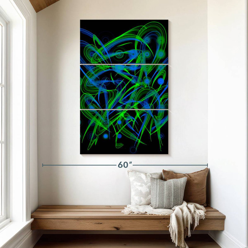 Avery Neon Peacocks, 50" H x 32" W