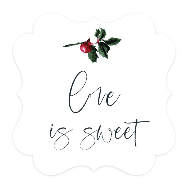 Étiquette-cadeau «Love is Sweet»