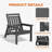 Set Of 2 Adjustable HDPE All Weather Outdoor Adirondack Chair-1070711734