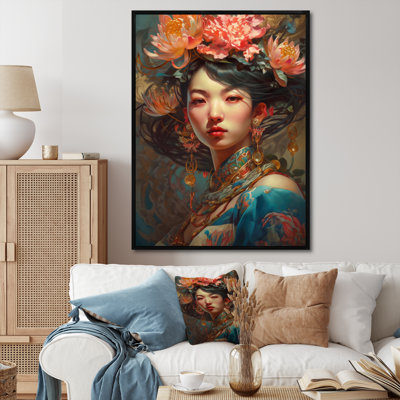Samouraï - décoration murale femme asiatique