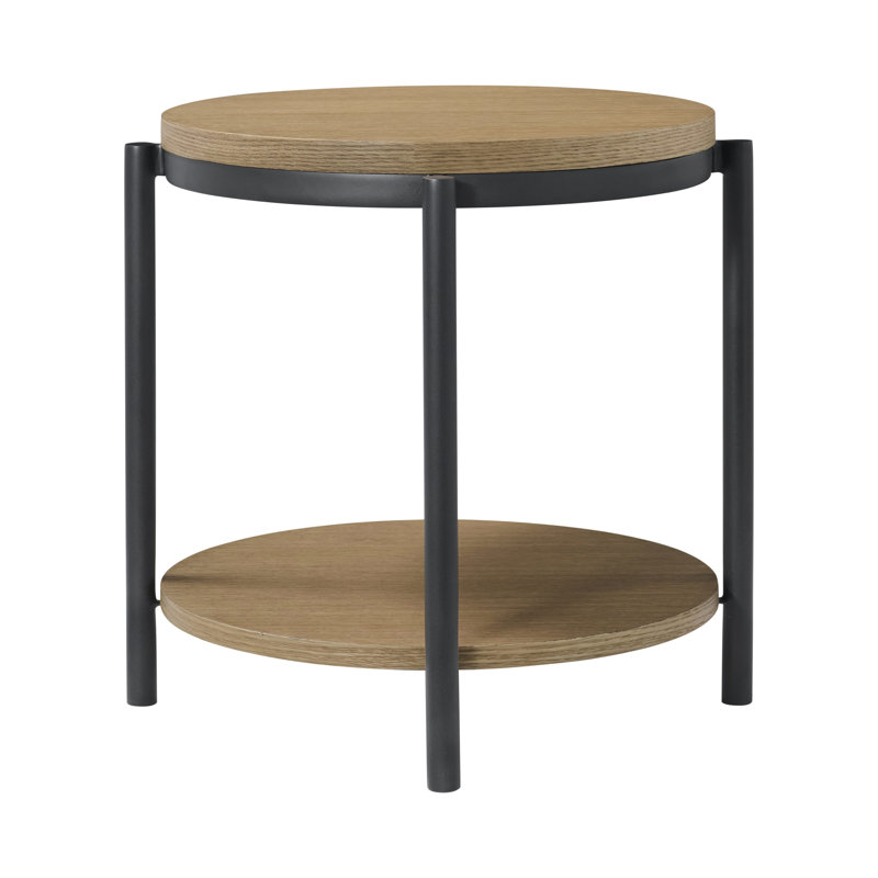 Lisbon End Table, Natural/Black