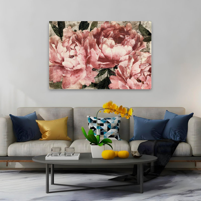 Plantes, fleurs, Adore I, art mural, H 40 po x l 60 po