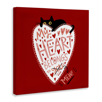 «Heart Belongs To Mew», art mural sur toile par Leeza Hernandez