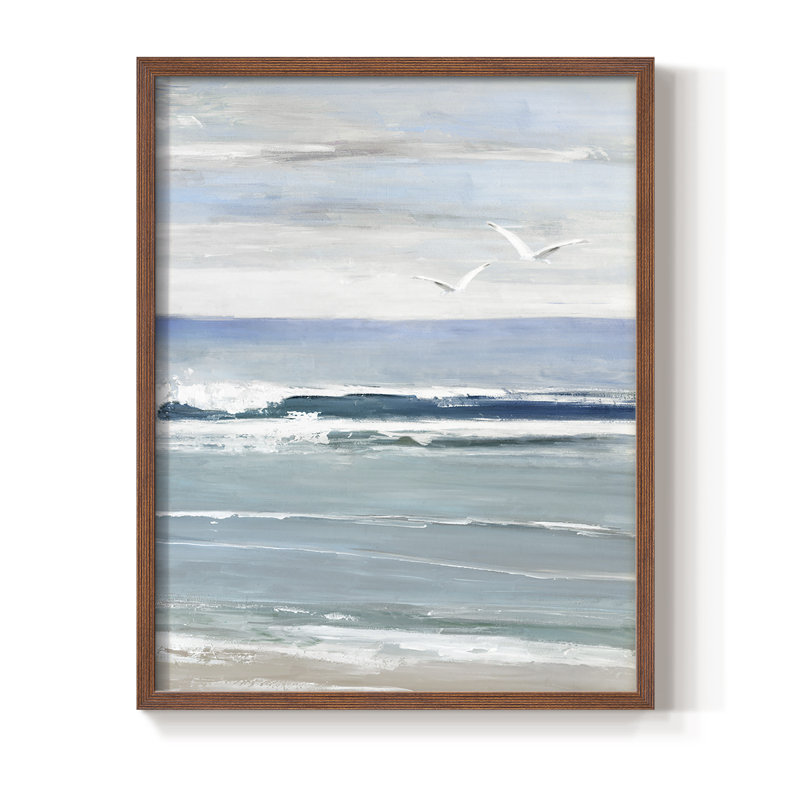 Seagull Bay I, reproduction encadrée - bois massif, Brun, H 20 po x l 16 po