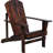 Wooden Chair - Brown, Weather , Cup Holder, Suited For Patio, Deck, Garden, Backyard Fire Pit Area Brown Holder Supplied Outdoor Reanimation Areas In Backyard,