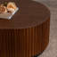 Table basse gigogne ronde de 2 avec relief ondulé élégant, idéale pour le salon comme table d'appoint ou de chevet, en bois massif +, assemblage rapide à la main - fabriqué à la main moderne 2, fait à la main multifonctionnel