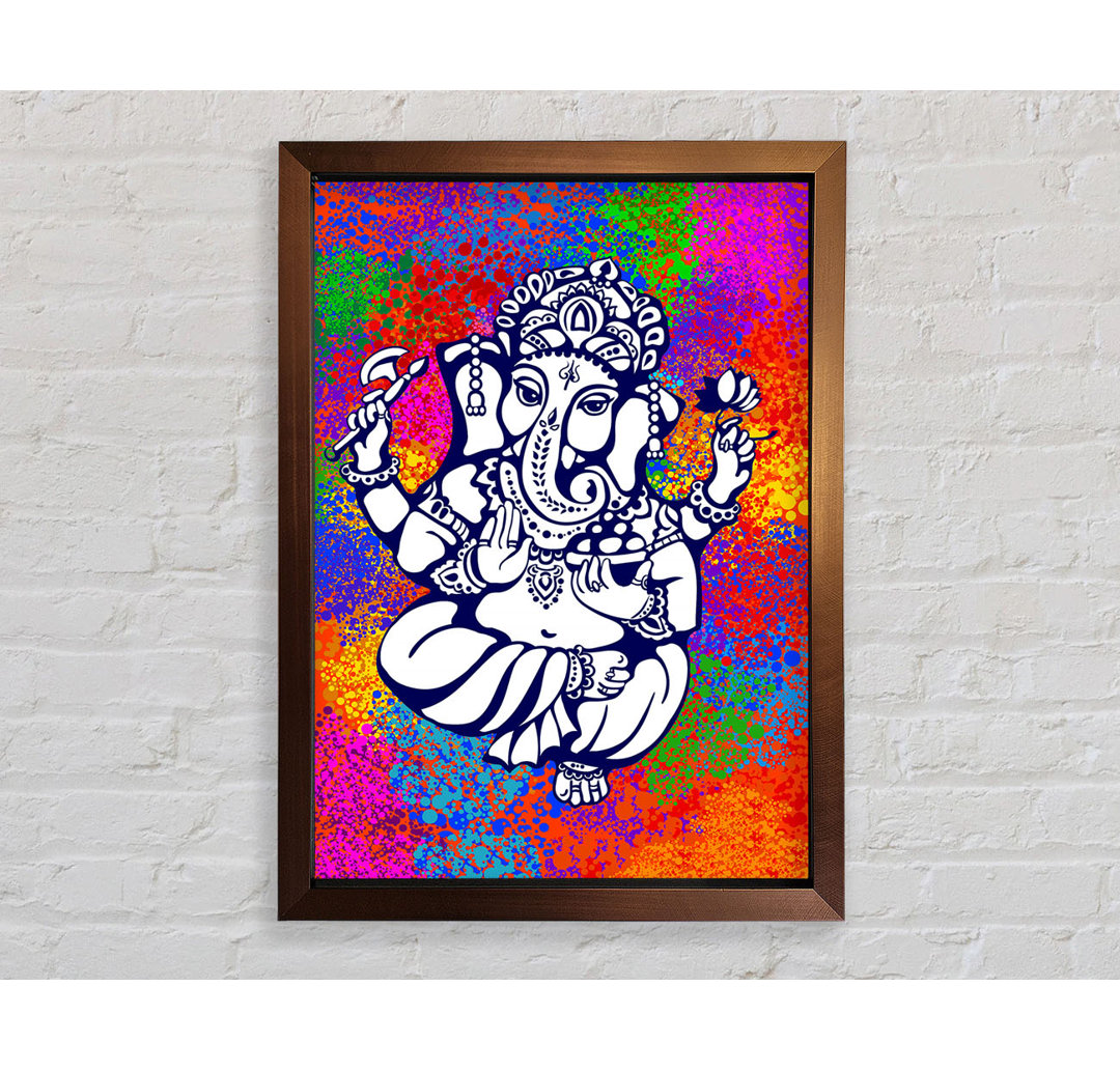 Hindu Gott Ganesha 8 - Einzelner Bilderrahmen Kunstdrucke