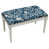 Antique White/Navy Blue Birds Vines