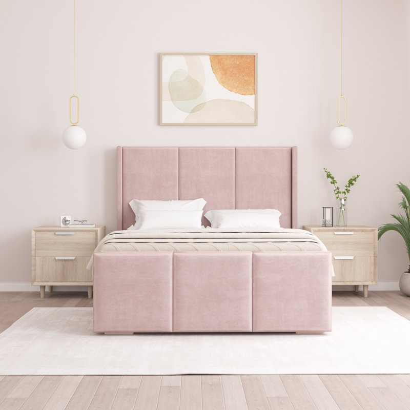 Berlin Bed Frame, Pink, Double (4'6)