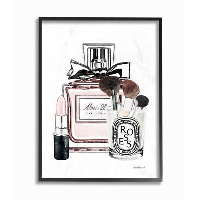 " Fashion Designer Makeup Perfume Lipstick Pink Watercolor "