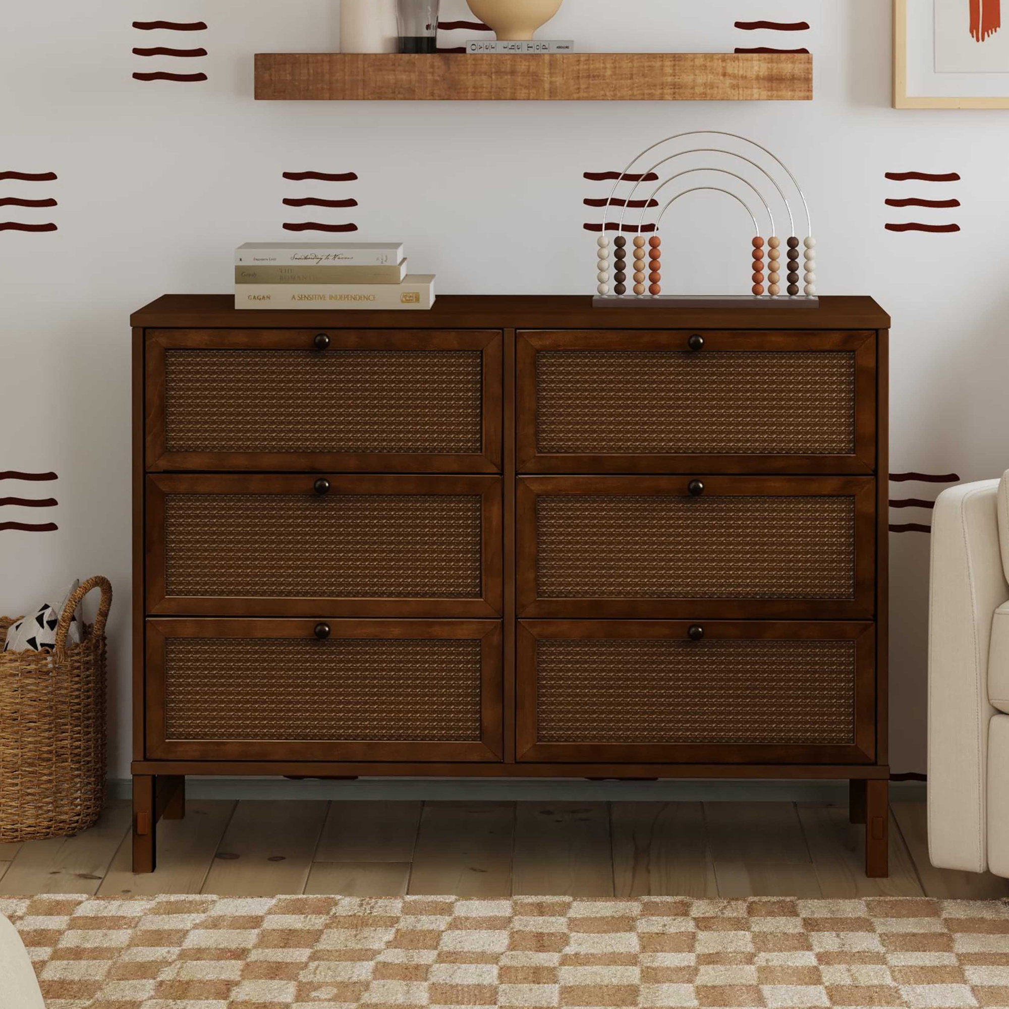 Margot 6-Drawer Dresser, Walnut