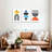 Multicolored Geometric Abstract V Multi Piece Canvas Print-92833268