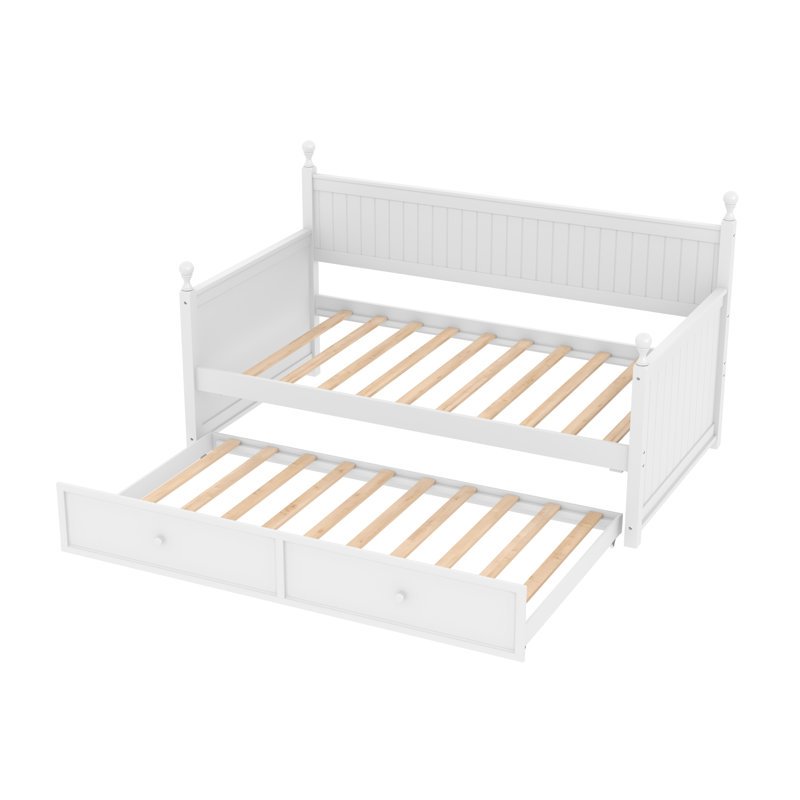 Ahamadou Daybed with Trundle Bed, White