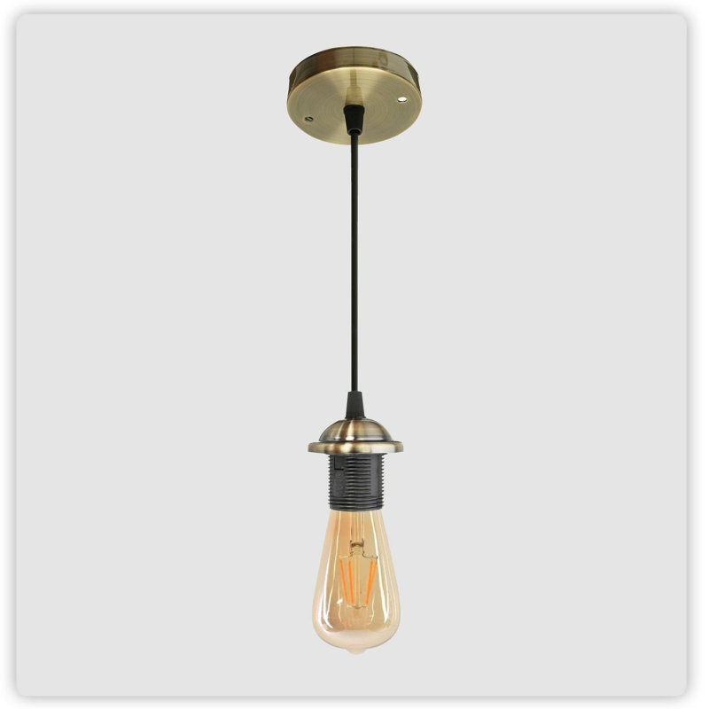 Schiess 1 - Light Jar Pendant, Green Brass/Black, Green Brass