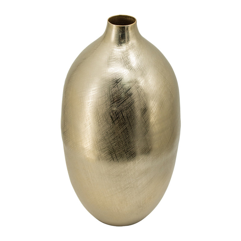 Vase en aluminium, H 18,5 po x l 8,5 po x P 8,5 po