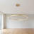 Stockham 1-Light Chandelier Round Circle LED Kitchen Island Pendant Remote Dimming-88581878-101287699