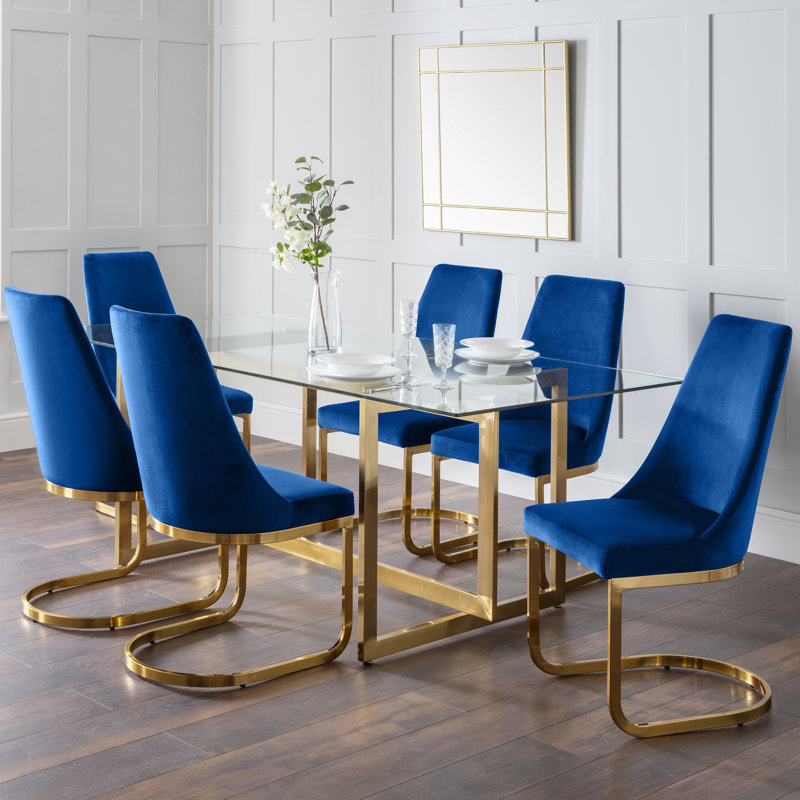 Lula 6 - Person Dining Set, Blue