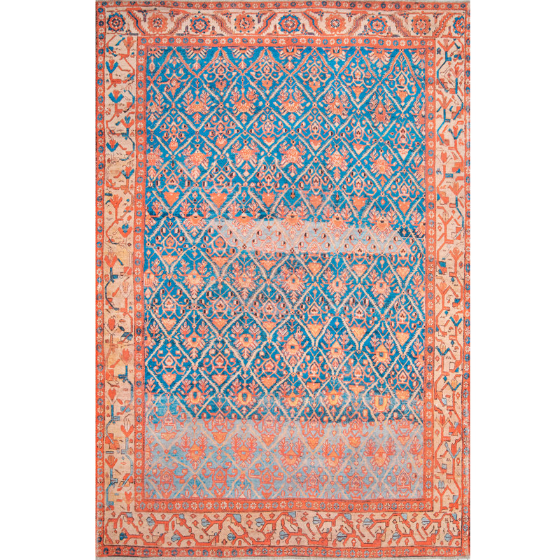 Tapis de zone orange Willette, Rectangle 5 pi 3 po x 7 pi 7 po