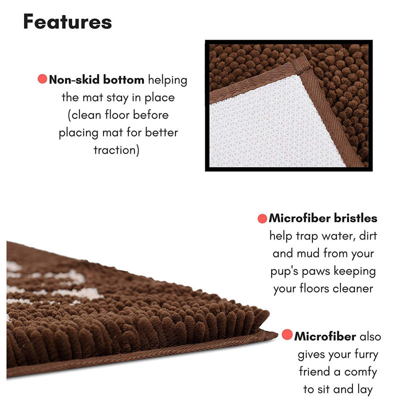 Non-Slip Indoor / Outdoor Doormat, Brown