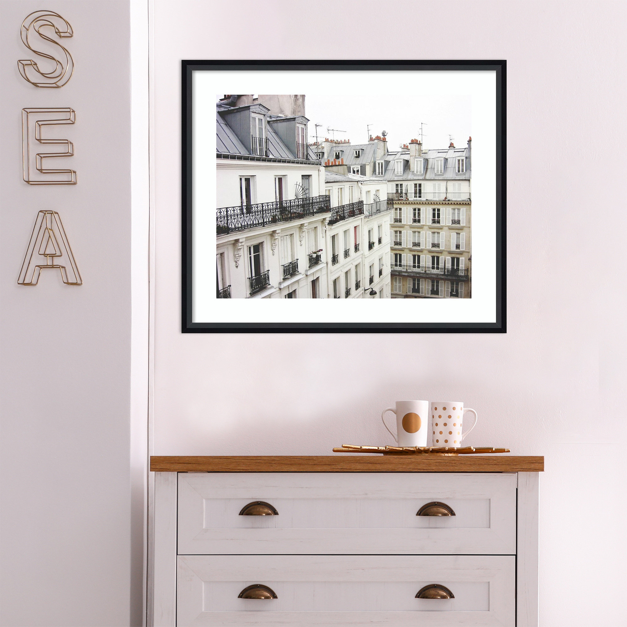Montmartre by Lupen Grainne, Black Framed, 21" H x 25" W
