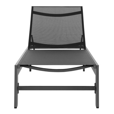 Tahoe Outdoor Patio Mesh And Aluminum Chaise Lounge
