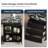 97.24" Black Expandable Sintered Stone Kitchen Island With Storage & Built‑in Power Outlet