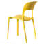 Chaise de salle à manger d'extérieur moderne en plastique avec dossier incurvé ouvert, noir, ensemble de 2-1348507785