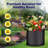 iPower 10 Pack 10 Gallon Grow Bags, Garden Planting Nonwoven Fabric Pots with Reinforced Handle, Heavy Duty and Aeration Planter Pot for Tomato, Fruits, Vegetables and Flowers, Black