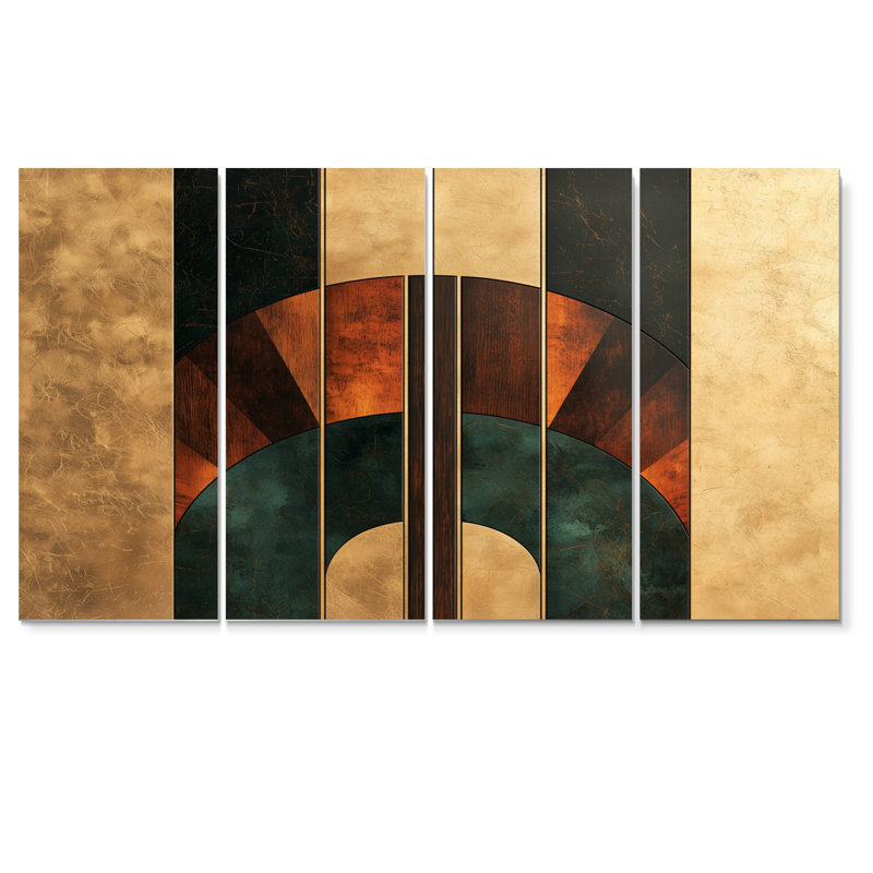 Nusreta - Art mural abstrait Art déco - Décoration murale moderne, 4, H 28 po x l 48 po