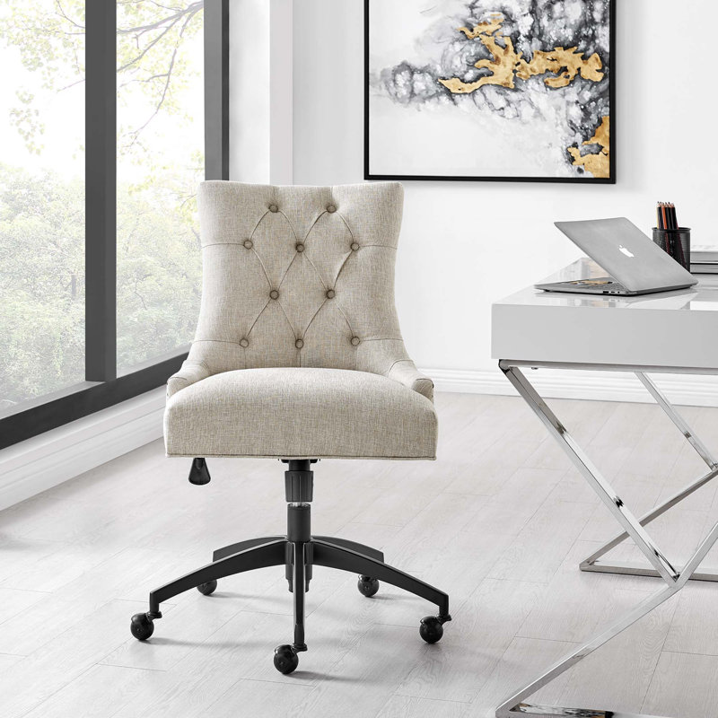 Chaise de bureau Regent, Beige, Noir