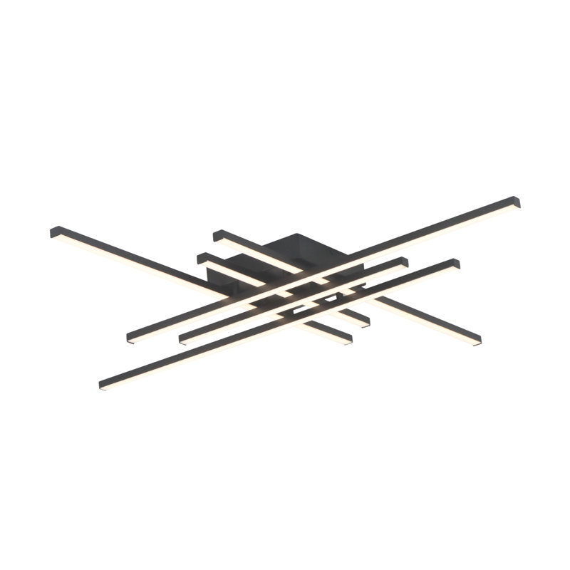 Plafonnier encastré à DEL Modern Modern 3000K, Noir mat, H 3,2 po x l 48,4 po x P 48,4 po
