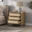 Pomodoro Boho-Inspired Rattan Nightstand With 3-Drawer-922203694