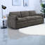 Canapé confortable en chenille 3 places, canapé moelleux de salon gris