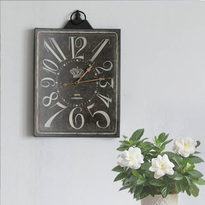 Horloge murale rétro 15,8 "x 25,6" - Style industriel rétro?
