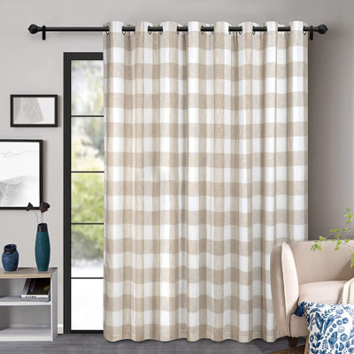 Strawser Buffalo Check Blackout Room Divider Curtain Silding Door Curtain Single Panel