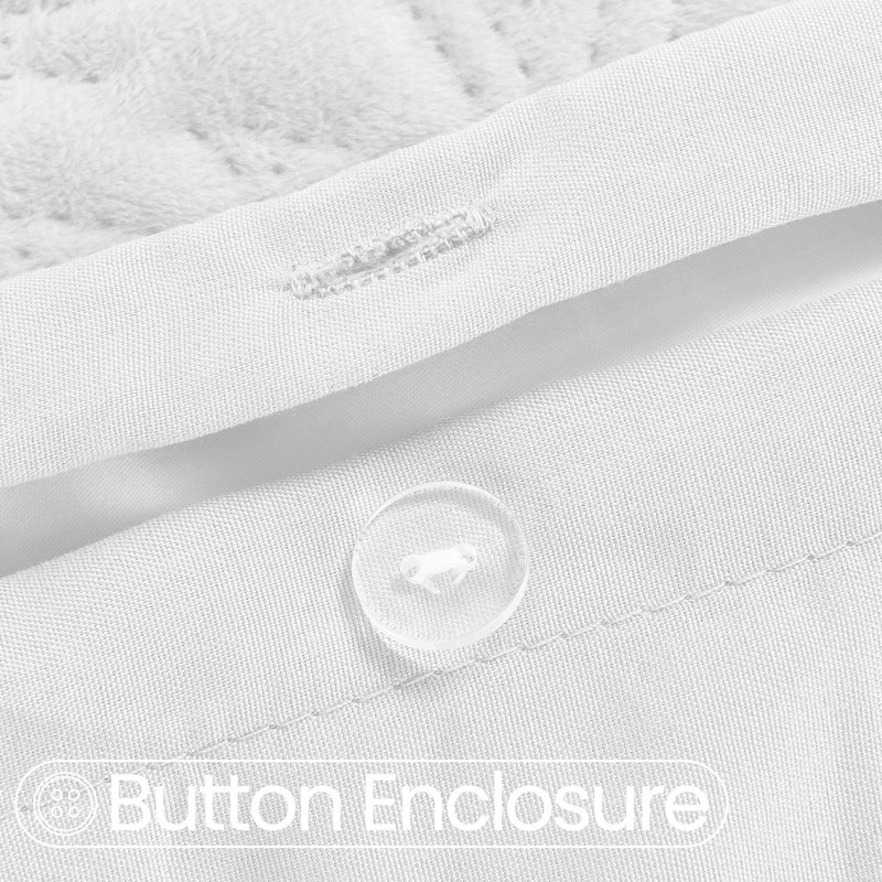 Velvet Embossed Leaf Pattern Savannah Duvet Set, White, Double Duvet Cover + 2 Pillowcases