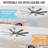 Brixham 52 Inch Large Ceiling Fan With Dimmable Led Light 8 Abs Blades Smart Remote Control Reversible Dc Motor For Living Room-114796079