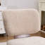 Chaise rembourrée en lin sans accoudoirs avec roulettes, beige