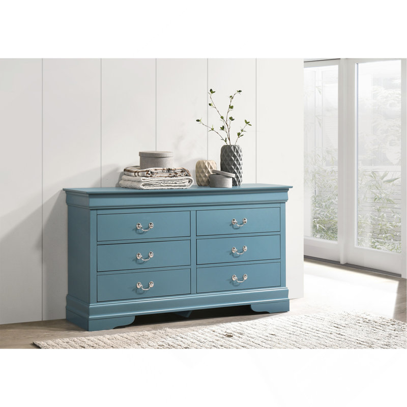 Charmante commode traditionnelle sarcelle