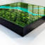 Key box, Opens to the left, 30x30x5, White, Green forest blue river harmony of nature, 