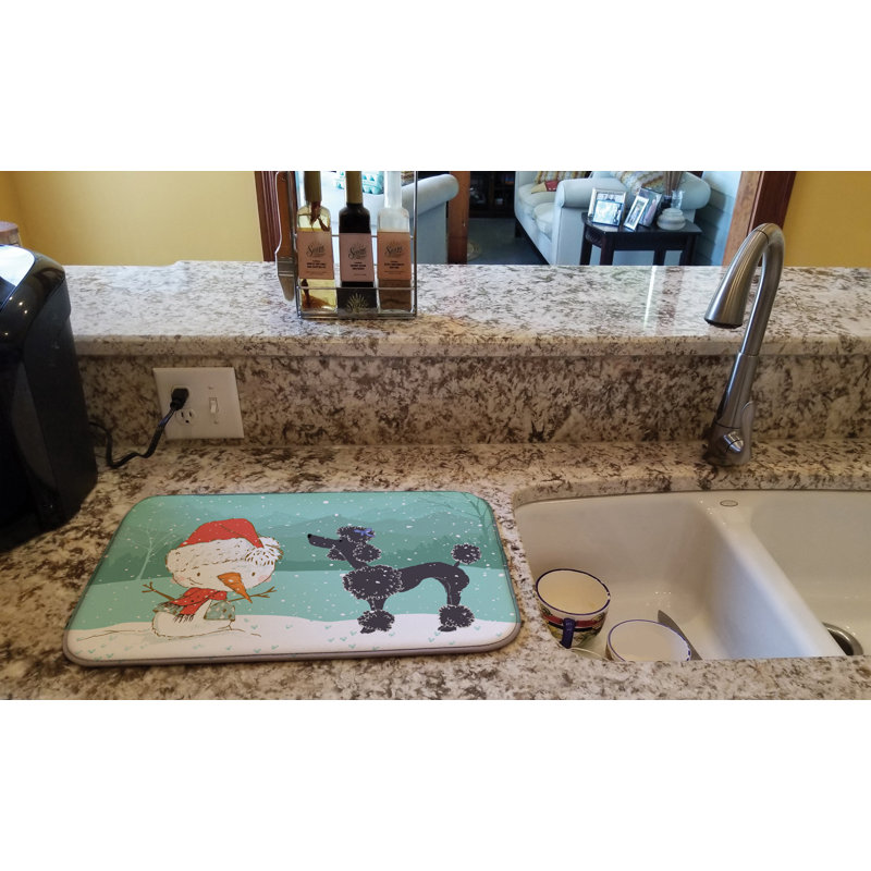 Snowman Christmas, White Poodle