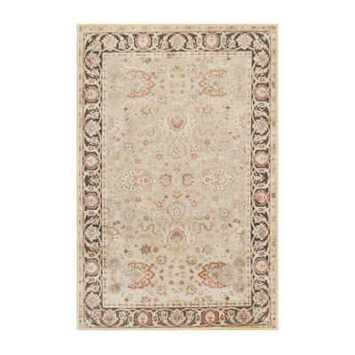 Tapis brun/noir/crème traditionnel