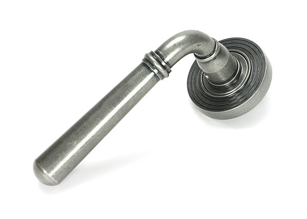 Newbury Interior Mortise Door Handle, Pewter Patina