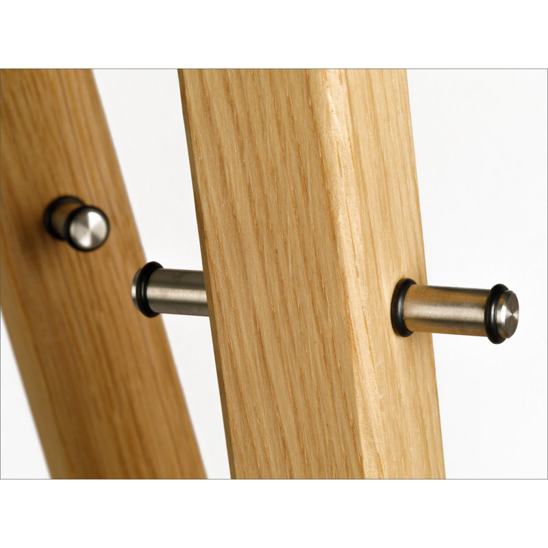 Edelstahl Freestanding 6 - Hook Coat Rack, Oak