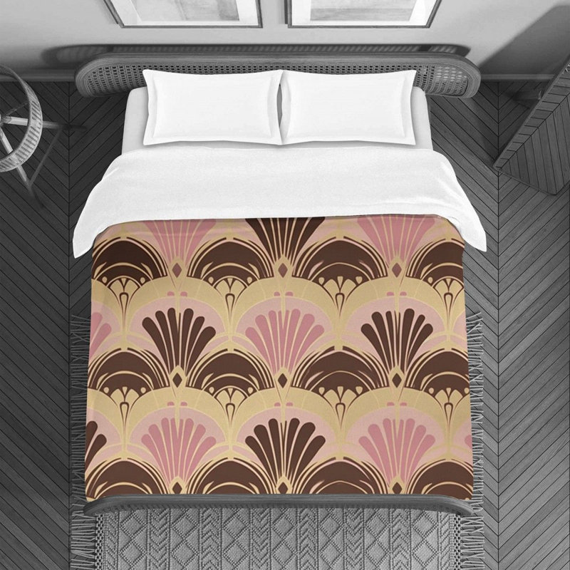 Funky Polyester Geometric Shapes Duvet Cover, Twin Duvet Cover