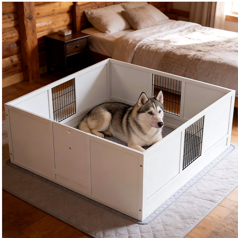 Pet Box,Dog Box with Washable Pee Pad