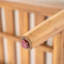 Canapé d'extérieur sans accoudoirs en bois d'acacia Terassi, finition teck clair avec coussin beige