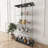 Modern Glass Display Cabinet With LED Lights, Quick-Assembly Antique Cabinet, Tempered Glass Bookshelf-113183134